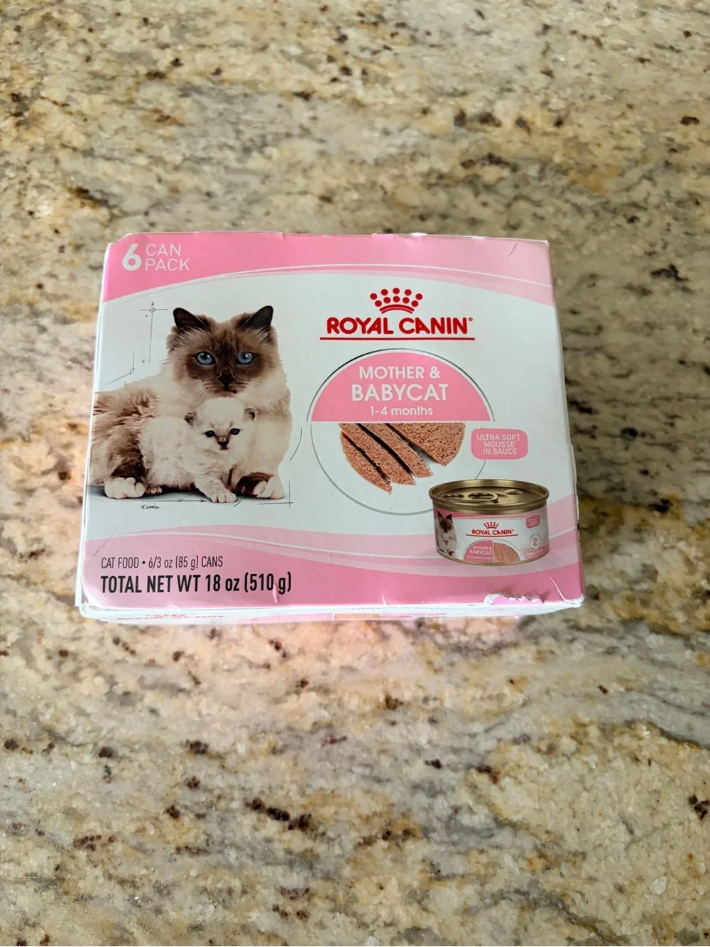 Mother & Babycat Ultra Soft Mousse in Sauce - Pink, 3 oz, pack of 6